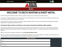 Tablet Screenshot of delta-roofing.com